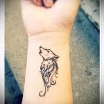 фото тату волчица №666 - интересный вариант рисунка, который успешно можно использовать для преобразования и нанесения как тату волчица и волк