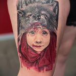фото тату волчица №961 - достойный вариант рисунка, который удачно можно использовать для преобразования и нанесения как тату волчица и ребенок