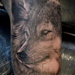 фото тату волчица №361 - крутой вариант рисунка, который успешно можно использовать для доработки и нанесения как тату волчица для девушки на плече