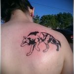 фото тату волчица №541 - интересный вариант рисунка, который успешно можно использовать для переработки и нанесения как тату волчица и волчата