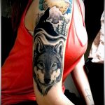 фото тату волчица №90 - интересный вариант рисунка, который успешно можно использовать для переработки и нанесения как тату волчица на предплечье
