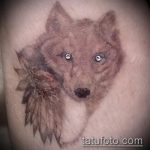 фото тату волчица №221 - крутой вариант рисунка, который успешно можно использовать для переработки и нанесения как тату волчица и волк