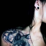 фото тату волчица №596 - прикольный вариант рисунка, который хорошо можно использовать для переработки и нанесения как тату волчица геометрия