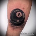фото тату восемь №807 - эксклюзивный вариант рисунка, который хорошо можно использовать для переработки и нанесения как tattoo 8 ball designs