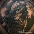 фото тату воющий волк №890 - эксклюзивный вариант рисунка, который хорошо можно использовать для переделки и нанесения как волк воющий тату