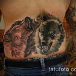 фото тату воющий волк №229 - прикольный вариант рисунка, который хорошо можно использовать для доработки и нанесения как тату воющий волк на предплечье