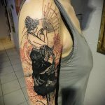 фото тату гейша №385 - интересный вариант рисунка, который удачно можно использовать для переработки и нанесения как тату гейша убийца