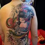 фото тату гейша №362 - достойный вариант рисунка, который хорошо можно использовать для преобразования и нанесения как тату гейша япония