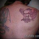 фото тату грифон №419 - классный вариант рисунка, который хорошо можно использовать для доработки и нанесения как тату грифон на всю спину