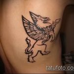 фото тату грифон №971 - крутой вариант рисунка, который хорошо можно использовать для преобразования и нанесения как тату грифон для девушек