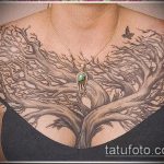 фото тату дерево №825 - уникальный вариант рисунка, который хорошо можно использовать для доработки и нанесения как тату дерево акварель