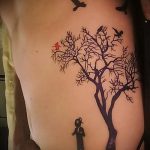 фото тату дерево №165 - достойный вариант рисунка, который легко можно использовать для доработки и нанесения как тату дерево на шее