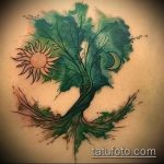 фото тату дерево №538 - прикольный вариант рисунка, который успешно можно использовать для доработки и нанесения как тату деревья на предплечье