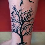 фото тату дерево №373 - классный вариант рисунка, который хорошо можно использовать для переделки и нанесения как тату под дерево