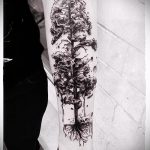 фото тату дерево №400 - достойный вариант рисунка, который успешно можно использовать для переработки и нанесения как тату дерево на плече