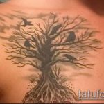 фото тату дерево №88 - классный вариант рисунка, который хорошо можно использовать для переработки и нанесения как тату сухое дерево