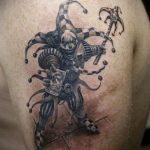 фото тату джокер №508 - прикольный вариант рисунка, который легко можно использовать для преобразования и нанесения как тату джокер из бэтмена