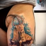фото тату козел №553 - достойный вариант рисунка, который успешно можно использовать для преобразования и нанесения как тату козел на запястье