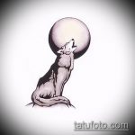 эскиз тату волчица №306 - прикольный вариант рисунка, который успешно можно использовать для преобразования и нанесения как тату волчица на руке