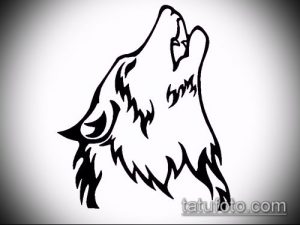 Простой и лаконичный эскиз татуировки волка, выполненный в черном цвете. Подходит для тех, кто предпочитает минимализм и четкие линии.