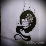эскиз тату гейша №708 - достойный вариант рисунка, который удачно можно использовать для переработки и нанесения как тату гейша убийца
