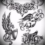 эскиз тату грифон №343 - достойный вариант рисунка, который удачно можно использовать для преобразования и нанесения как тату грифон абхазия
