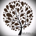 эскиз тату дерево №463 - эксклюзивный вариант рисунка, который легко можно использовать для доработки и нанесения как тату дерево на ноге