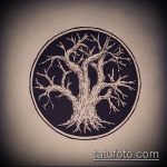 эскиз тату дерево №806 - классный вариант рисунка, который удачно можно использовать для доработки и нанесения как тату дерево на плече