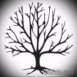 эскиз тату дерево №700 - классный вариант рисунка, который хорошо можно использовать для переделки и нанесения как тату дерево на шее