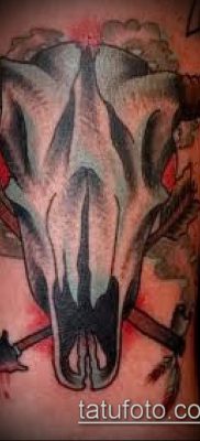 тату череп быка фото (значение) — пример интересного рисунка тату — 011 tatufoto.com