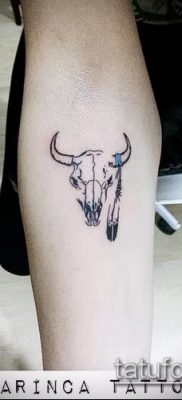 тату череп быка фото (значение) — пример интересного рисунка тату — 029 tatufoto.com
