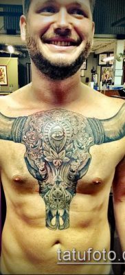 тату череп быка фото (значение) — пример интересного рисунка тату — 036 tatufoto.com