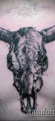 тату череп быка фото (значение) — пример интересного рисунка тату — 039 tatufoto.com