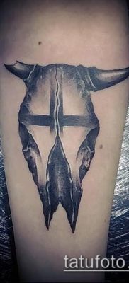 тату череп быка фото (значение) — пример интересного рисунка тату — 045 tatufoto.com