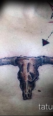 тату череп быка фото (значение) — пример интересного рисунка тату — 049 tatufoto.com