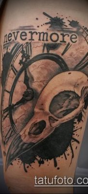 ворон на черепе тату (значение) — пример интересного рисунка тату — 042 tatufoto.com
