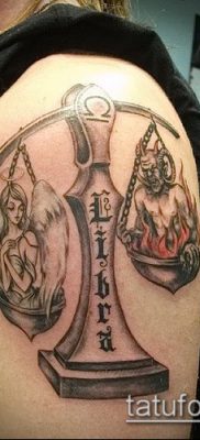 тату весы (зодиак) (значение) — пример интересного рисунка тату — 008 tatufoto.com