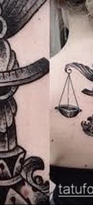 тату весы (зодиак) (значение) — пример интересного рисунка тату — 025 tatufoto.com