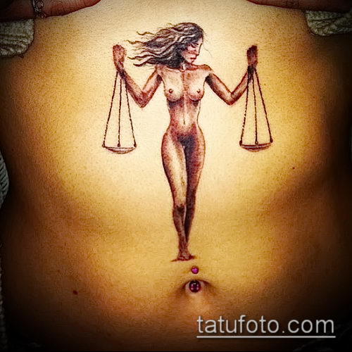 тату весы (зодиак) (значение) - пример интересного рисунка тату - 027 tatufoto.com