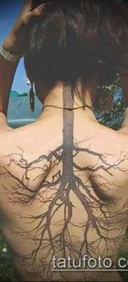 тату дерево с корнями (значение) — пример интересного рисунка тату — 004 tatufoto.com