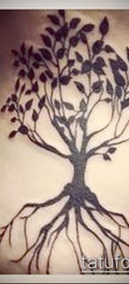 тату дерево с корнями (значение) — пример интересного рисунка тату — 009 tatufoto.com