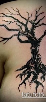 тату дерево с корнями (значение) — пример интересного рисунка тату — 016 tatufoto.com