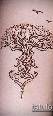 тату дерево с корнями (значение) — пример интересного рисунка тату — 017 tatufoto.com