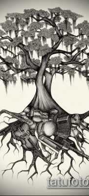 тату дерево с корнями (значение) — пример интересного рисунка тату — 020 tatufoto.com