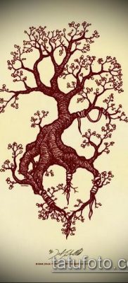 тату дерево с корнями (значение) — пример интересного рисунка тату — 022 tatufoto.com