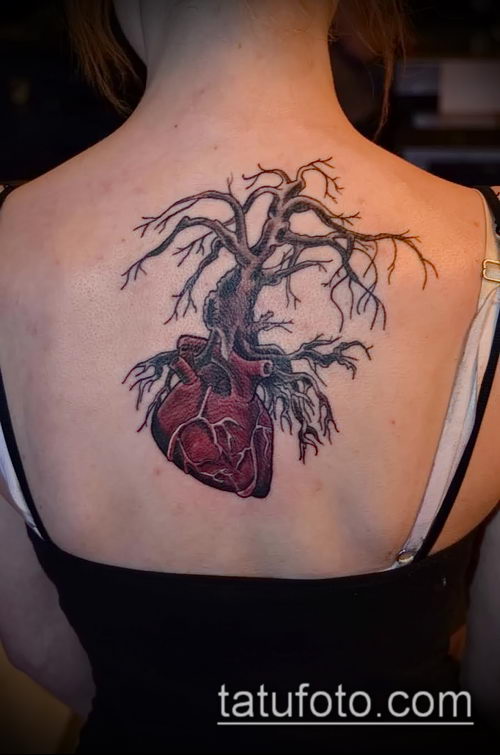 тату дерево с корнями (значение) - пример интересного рисунка тату - 035 tatufoto.com