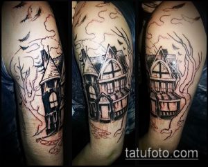 тату дом фото (значение) - пример интересного рисунка тату - 024 tatufoto.com