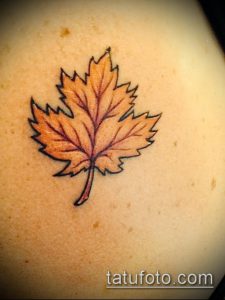 тату лист фото (значение) - пример интересного рисунка тату - 007 tatufoto.com