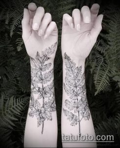 тату лист фото (значение) - пример интересного рисунка тату - 011 tatufoto.com