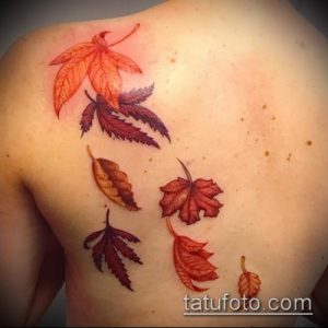 тату лист фото (значение) - пример интересного рисунка тату - 012 tatufoto.com